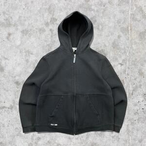 2000's Speedo Cropped Black Zip Up Hoodie